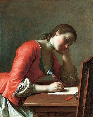 Pietro Rotari-Young Girl Writing a Love Letter,1755